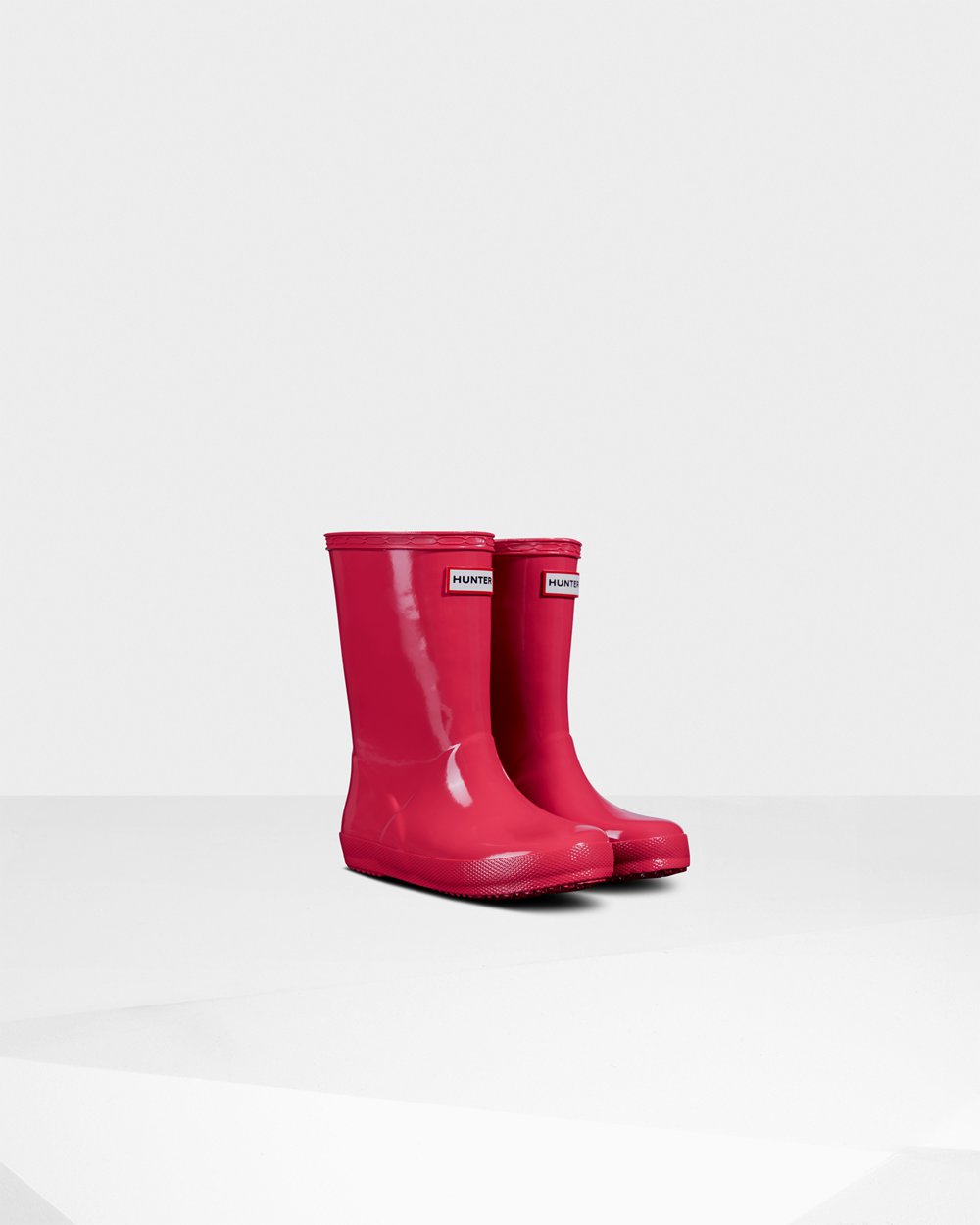 Galochas Hunter Criança Rosa - Original First Classic Gloss - 18RFISMGW